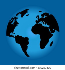 Vector illustration of Globe on a white background.