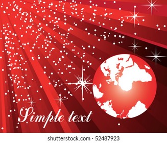 vector illustration with globe and patterns