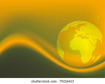 vector illustration with globe and patterns