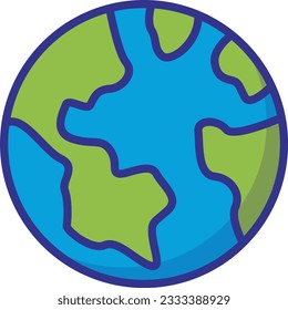 Vector illustration of a globe. Planet Earth.