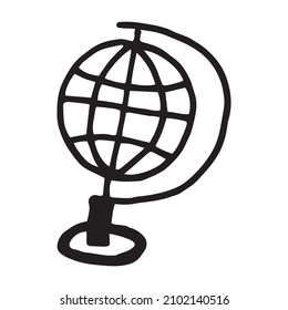 Vector illustration of globe style doodle