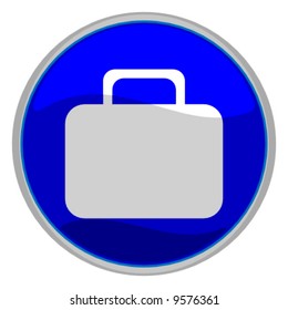 Vector illustration of a glossy icon of a suitcase