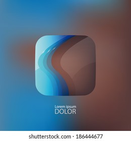 Vector illustration of glossy line apps icon design.