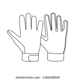 Vector illustration of glove and winter icon. Collection of glove and equipment vector icon for stock.