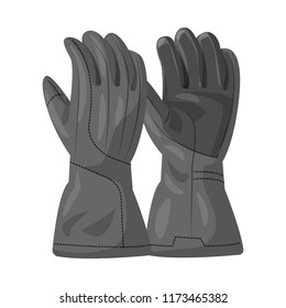 Vector illustration of glove and winter logo. Set of glove and equipment stock vector illustration.