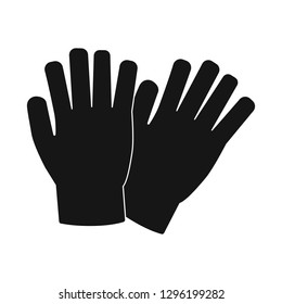 Vector illustration of glove and winter logo. Set of glove and equipment stock symbol for web.