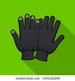 Vector illustration of glove and winter sign. Set of glove and equipment vector icon for stock.