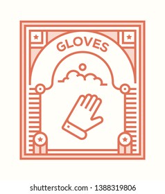 VECTOR ILLUSTRATION OF GLOVES ICON CONCEPT