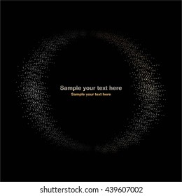Vector illustration of The glow on a black background.