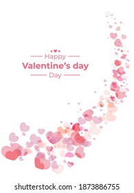 Vector Illustration of Glow Soft Hearts for Happpy Valentines Day Background Design.