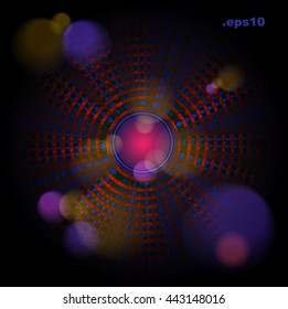 Vector illustration of a glowing abstract background