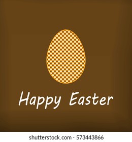 Vector illustration of a glowing egg on a colorful background Happy Easter