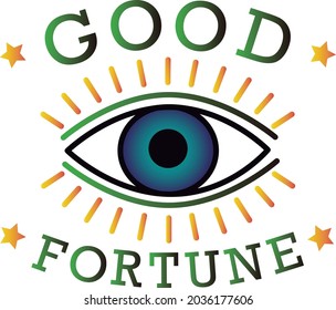 Diseño de la camiseta de la vista de la buena fortuna