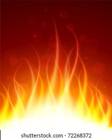 Vector illustration of Glowing fire background