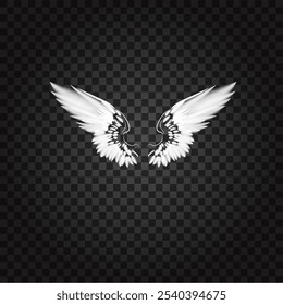 vector illustration of glowing wings
