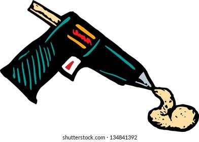 Vector illustration of a Glue Gun
