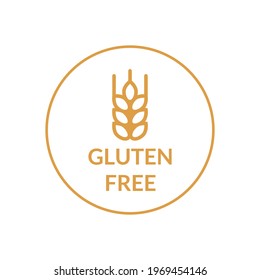 Vector illustration of gluten free icon. For packaging and labeling products that do not contain traces of wheat and other grains containing gluten