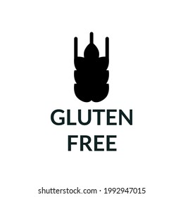 Vector illustration of gluten free icon. For packaging and labeling products that do not contain traces of wheat and other grains containing gluten