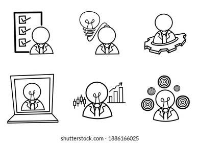 Vector illustration glyph icon with a creative idea made by a light bulb