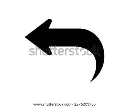 vector illustration of go back left or return arrow icon on white background