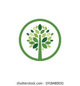 vector illustration of a go green tree 