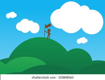 Vector illustration Go to success Background made by the illustrator.