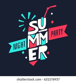 Vector illustration of go to summer party in a bright cartoon style.