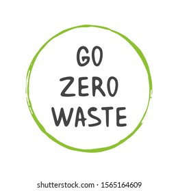 Vector Illustration. Go Zero Waste. Template for Poster and Banner. Ecological Lifestyle and Sustainable Developments. Objects Isolated on White Background.