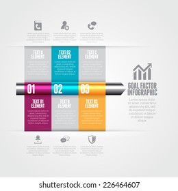 Vector illustration of goal factor infographic design elements.