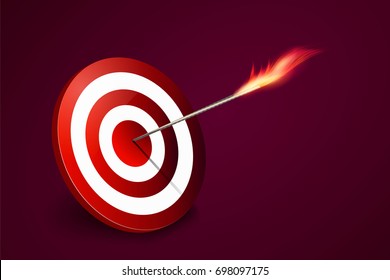 A vector illustration goal hit the target, concept idea.