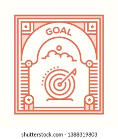 VECTOR ILLUSTRATION OF GOAL ICON CONCEPT