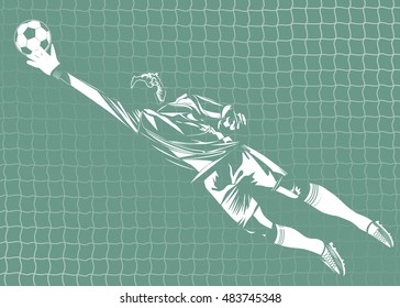 vector illustration of goalkeeper