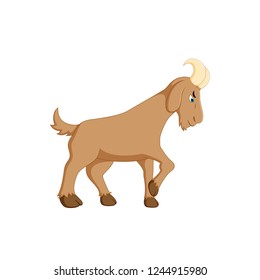 vector illustration of a goat cartoon