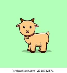 Vector illustration of a goat cartoon 