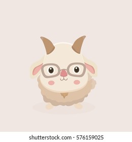 Vector illustration of Goat Cartoon.