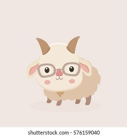 Vector illustration of Goat Cartoon.