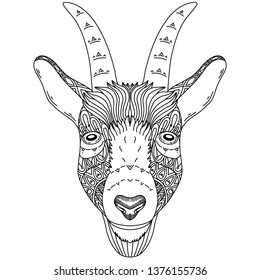 Goat Coloring Pages Images Stock Photos Amp Vectors Shutterstock