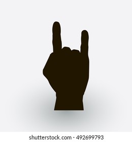 vector illustration goat gesture