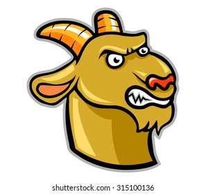 A vector illustration of goat head. 