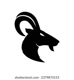 Vector illustration of goat head logo icon brand