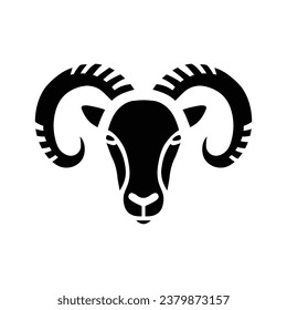 Vector illustration of goat head logo icon brand