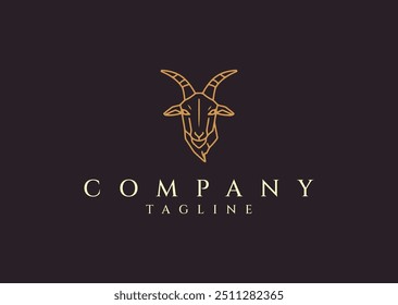 Vector illustration of Goat Head Logo Design