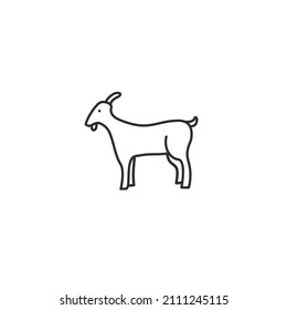 Vector illustration of goat on white background