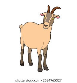 ilustração vetorial de cabra em aparências originais