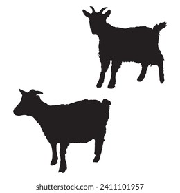 Vector Illustration of Goat Silhouette