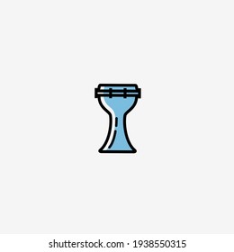 Vector illustration of goblet drum icon