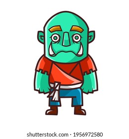 vector illustration of a goblin character