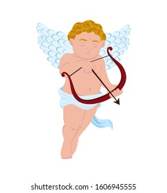 Vector illustration of god of love, Cupid 