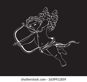 Vector illustration of god of love Cupid