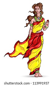 vector illustration of goddess Sita of Ramayana